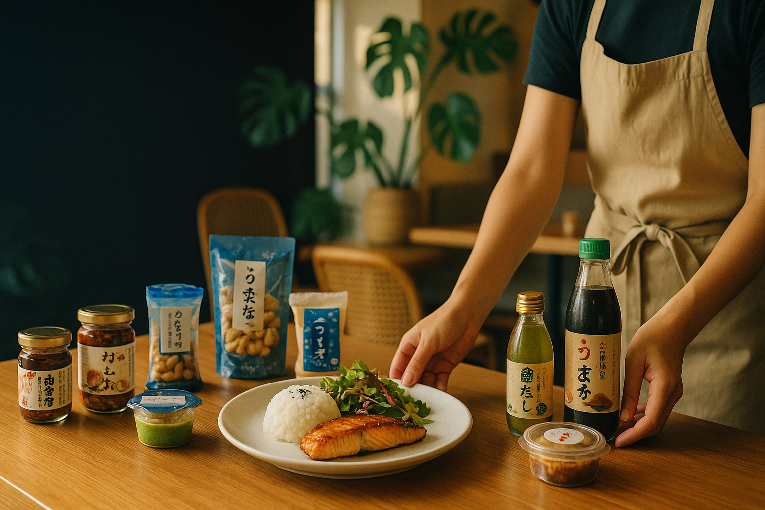 ハワイのカフェ・レストランで日本食品ブランドが提供されている